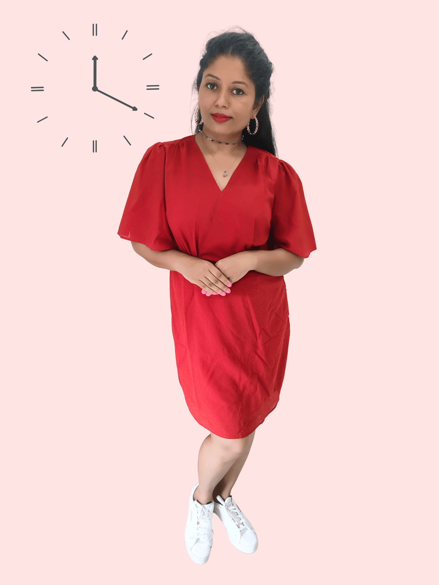 Persian Red Bliss Midi Dress