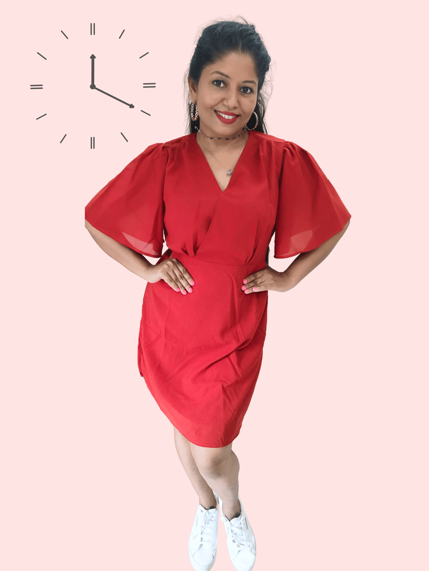 Persian Red Bliss Midi Dress