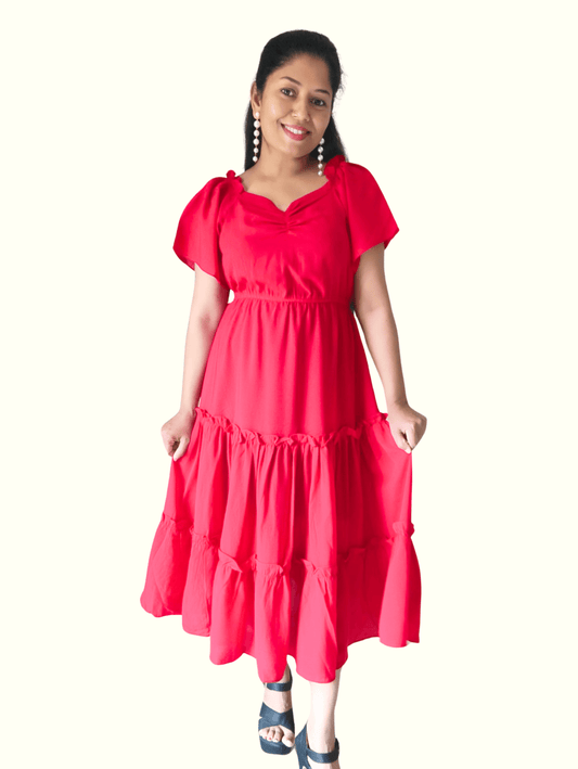 Red Ria Maxi Dress