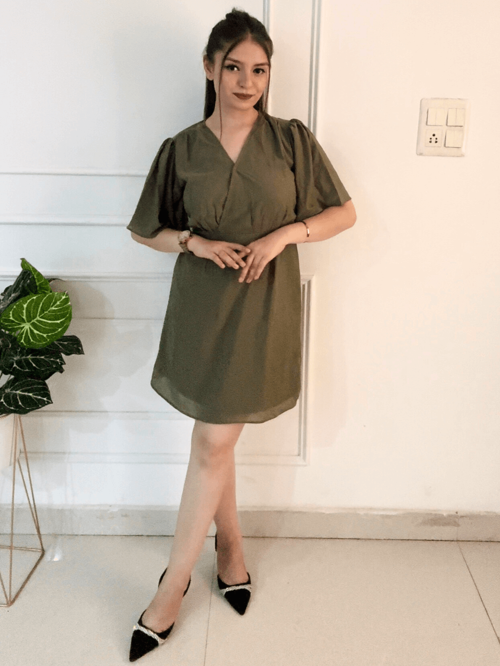 Basil Bliss Midi Dress