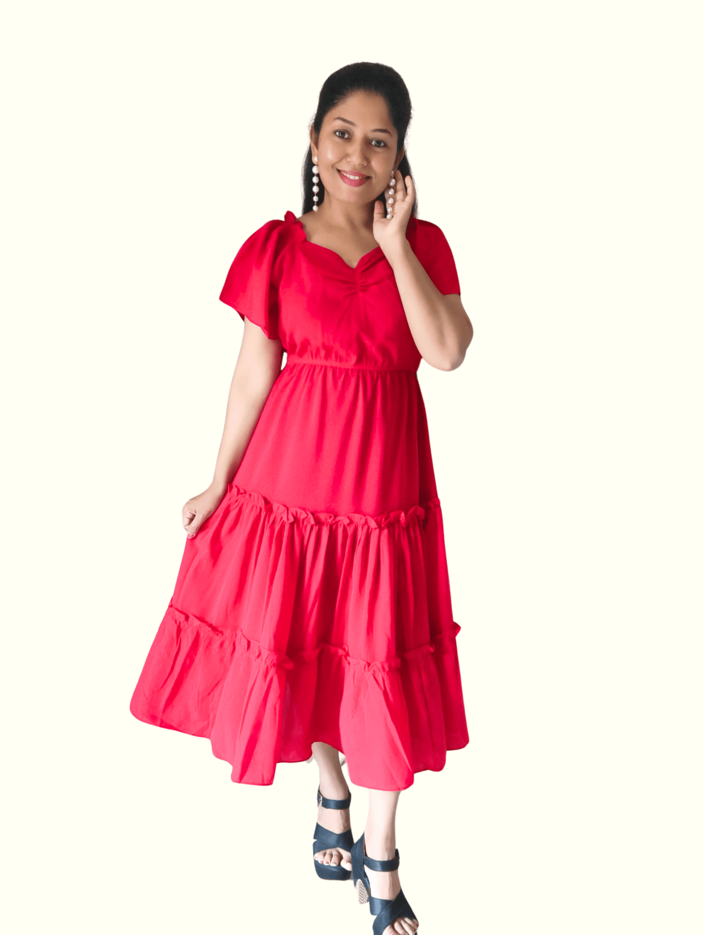 Red Ria Maxi Dress