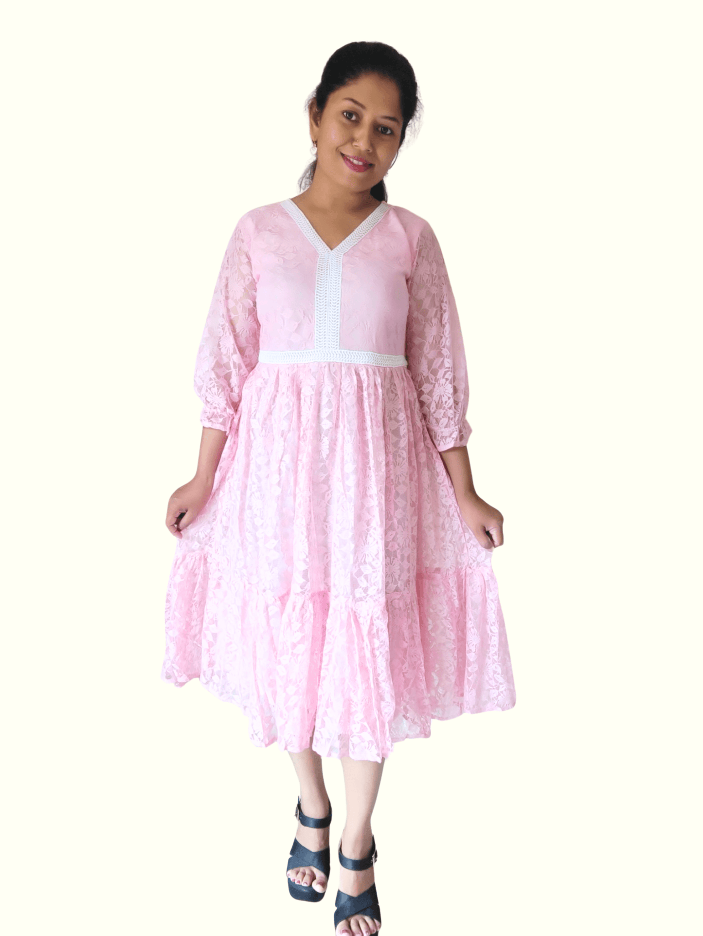 Pink Pia Midi Dress