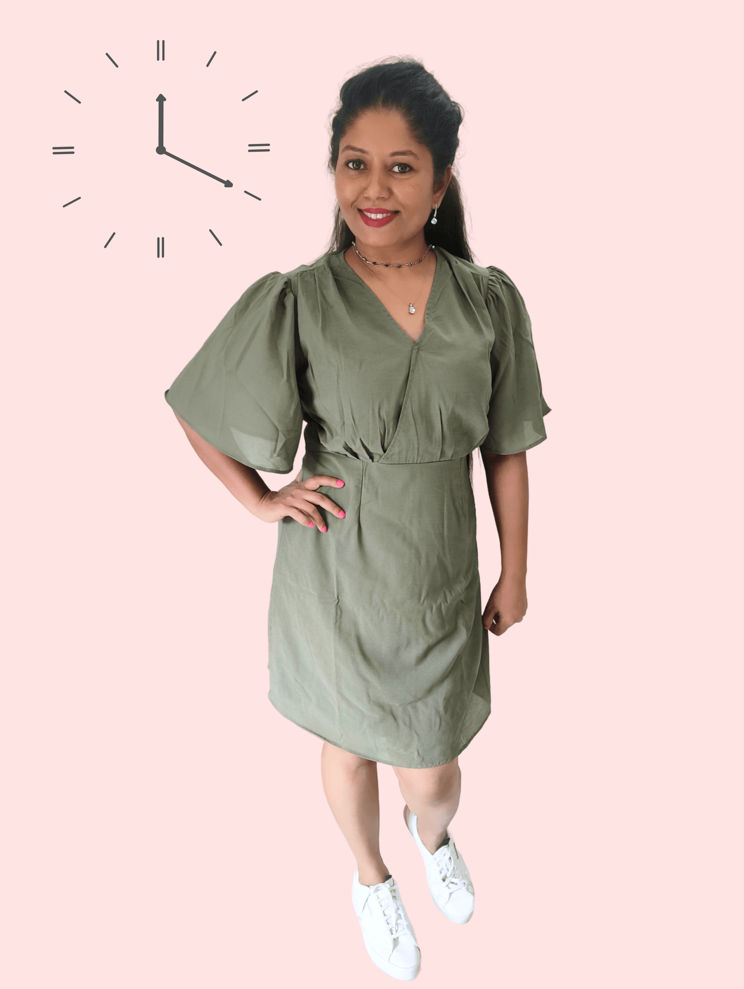 Basil Bliss Midi Dress