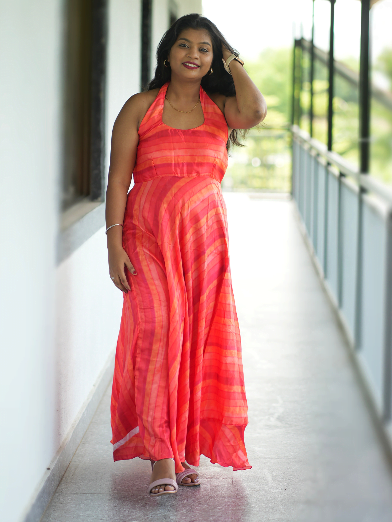 Scarlet Halterneck Maxi Dress