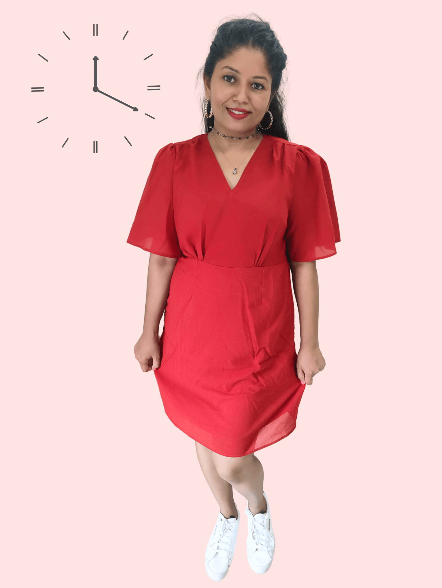 Persian Red Bliss Midi Dress