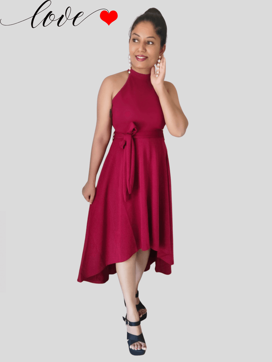 Maroon Ivy Maxi Dress