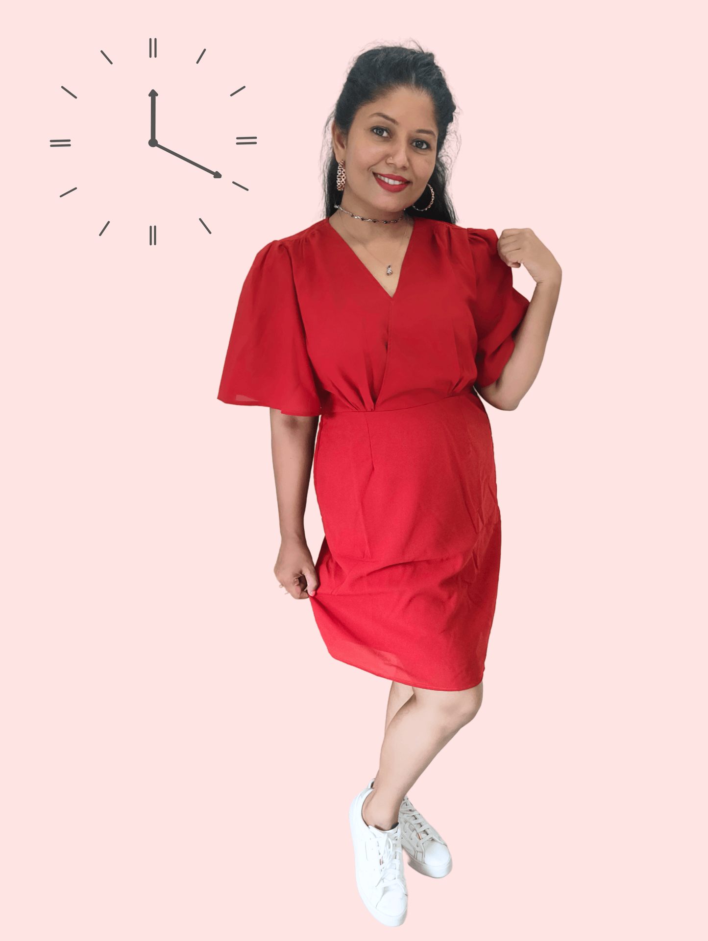 Persian Red Bliss Midi Dress