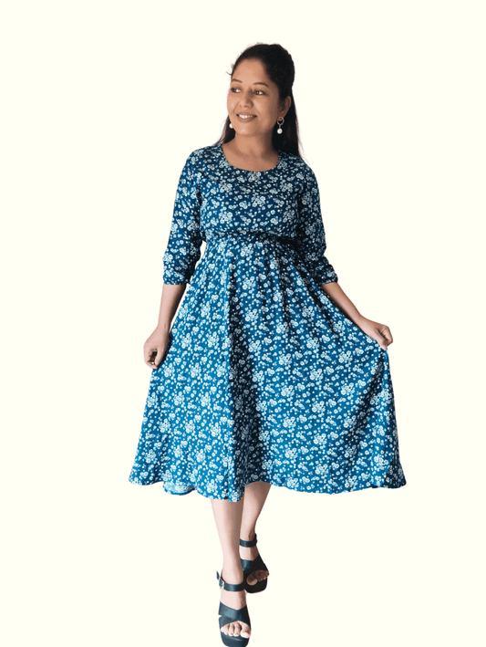 Blue Richa Midi Dress