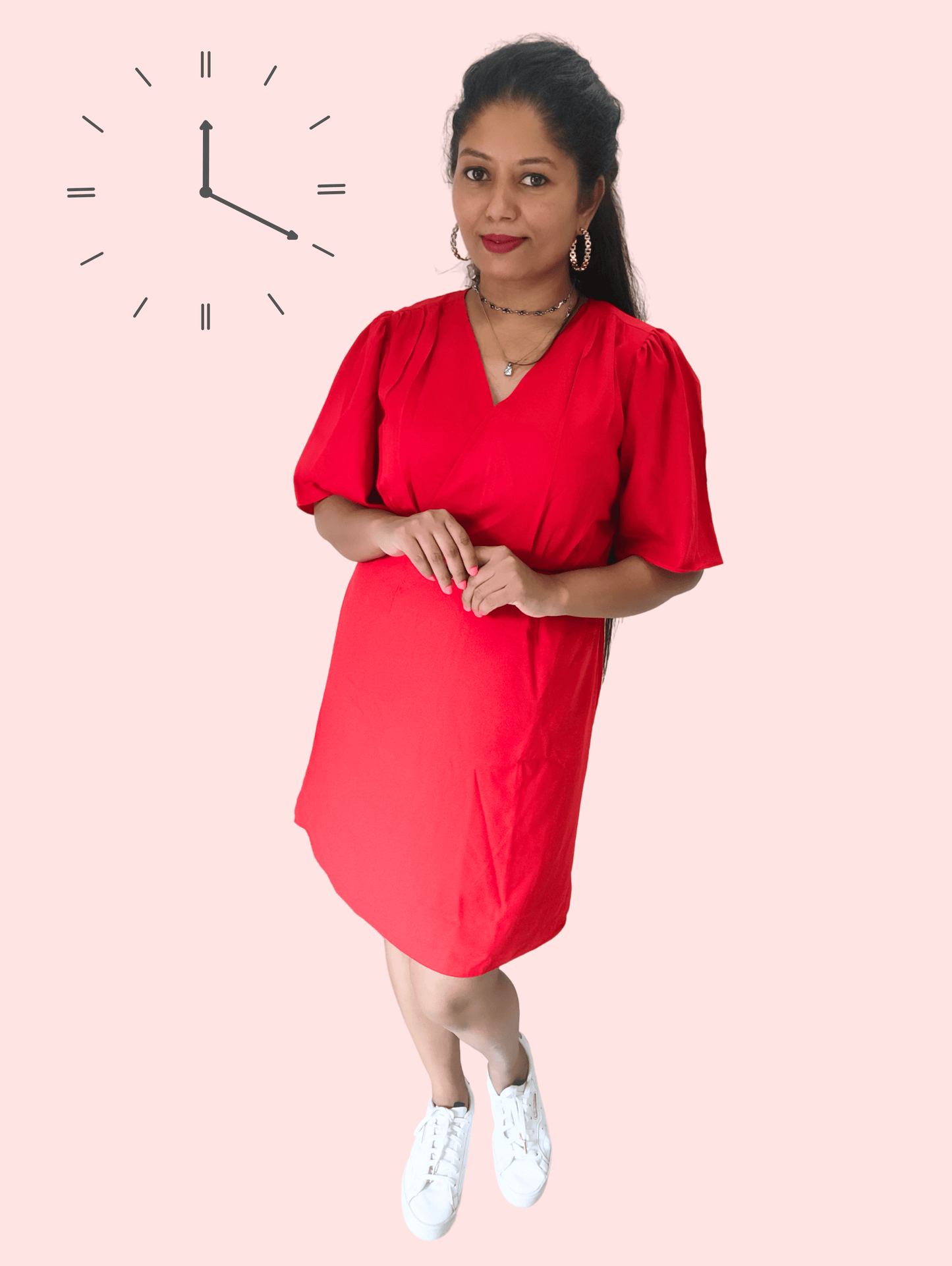 Red Bliss Midi Dress