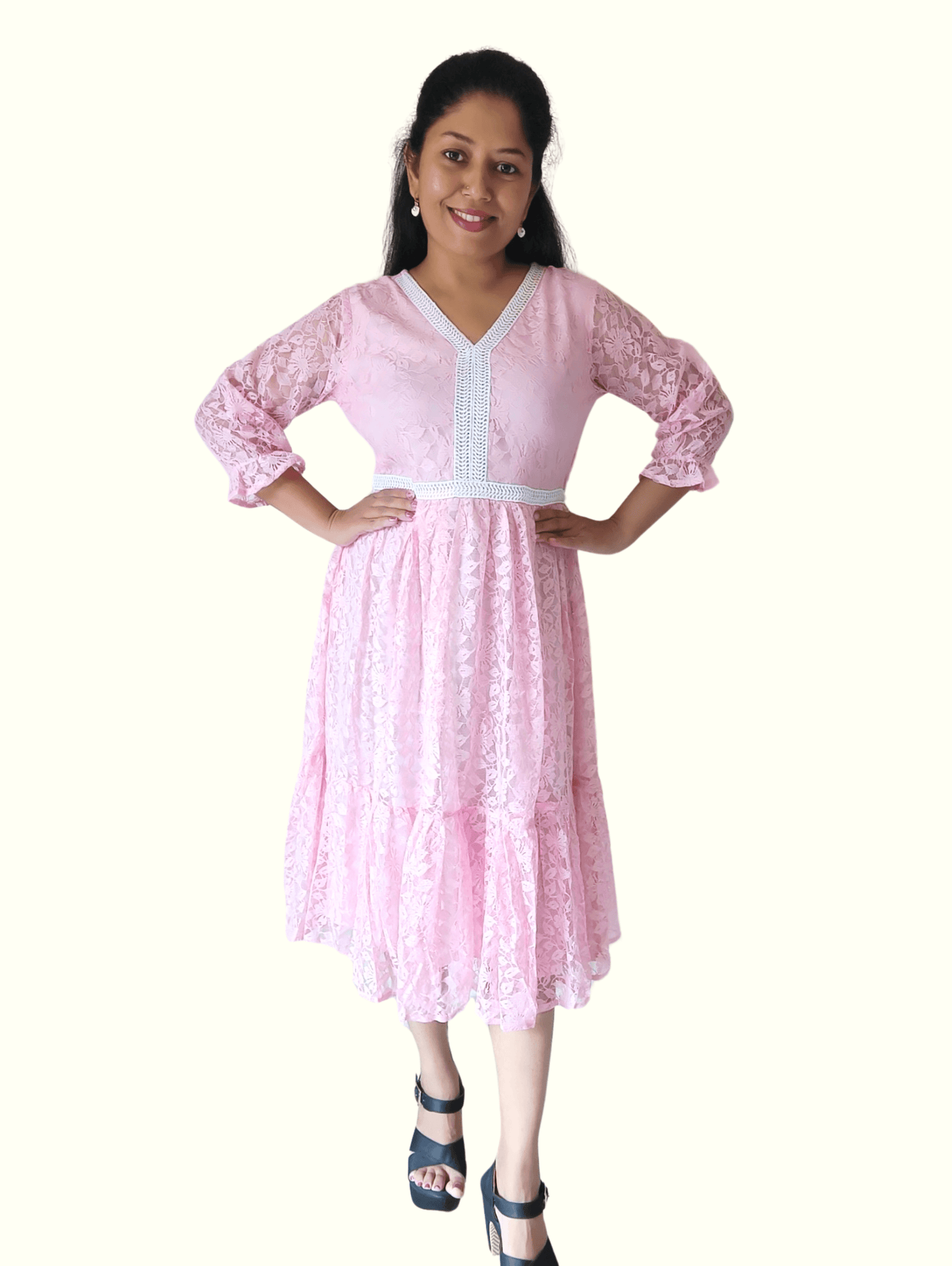 Pink Pia Midi Dress