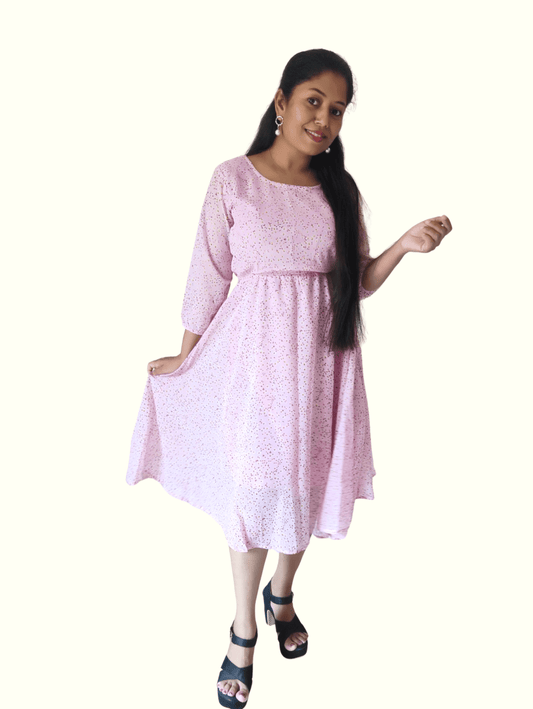 Pink Tressy Midi Dress