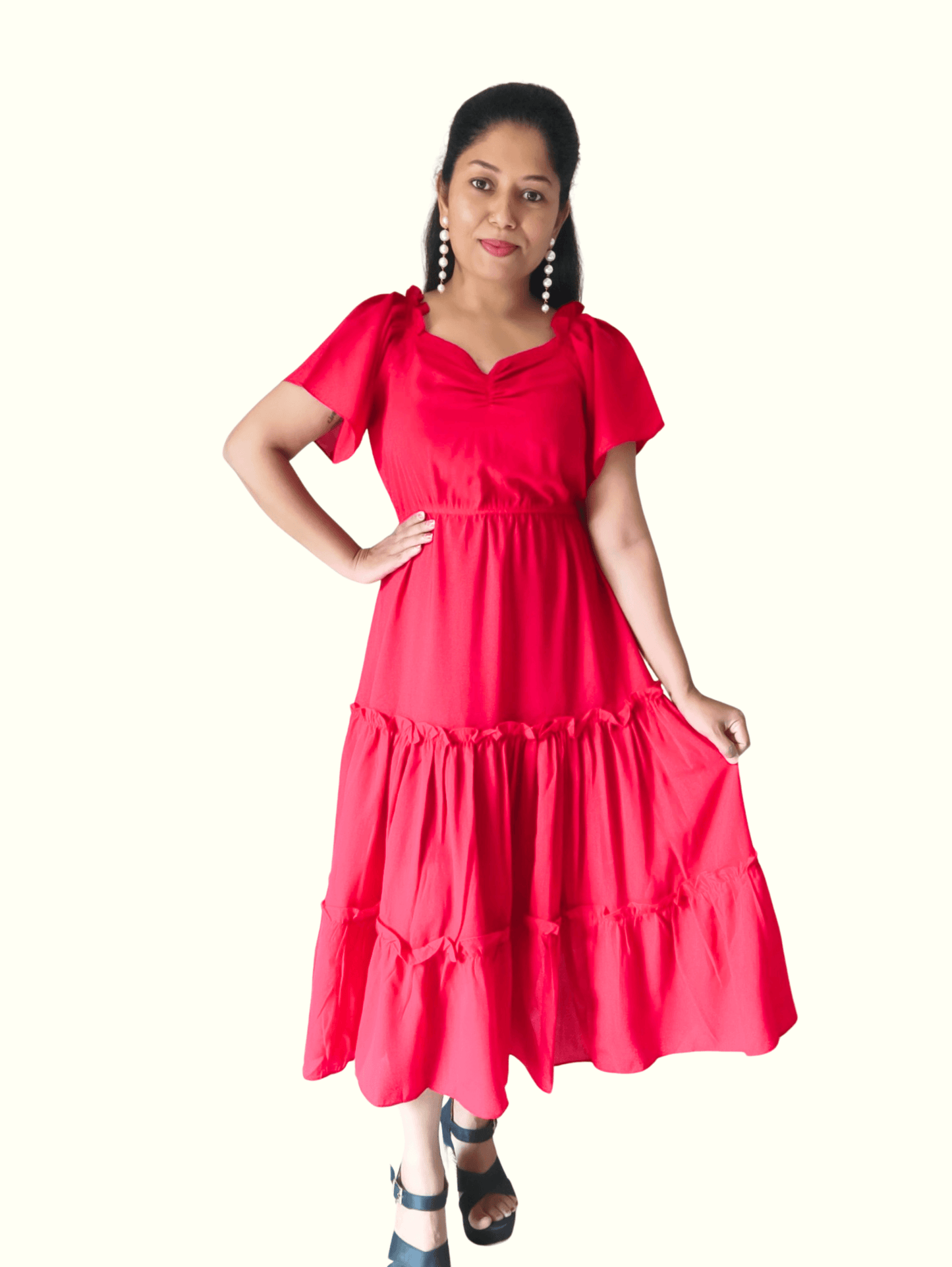 Red Ria Maxi Dress