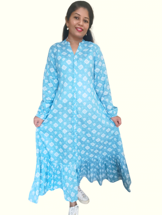 Blue Chhaya Maxi Dress