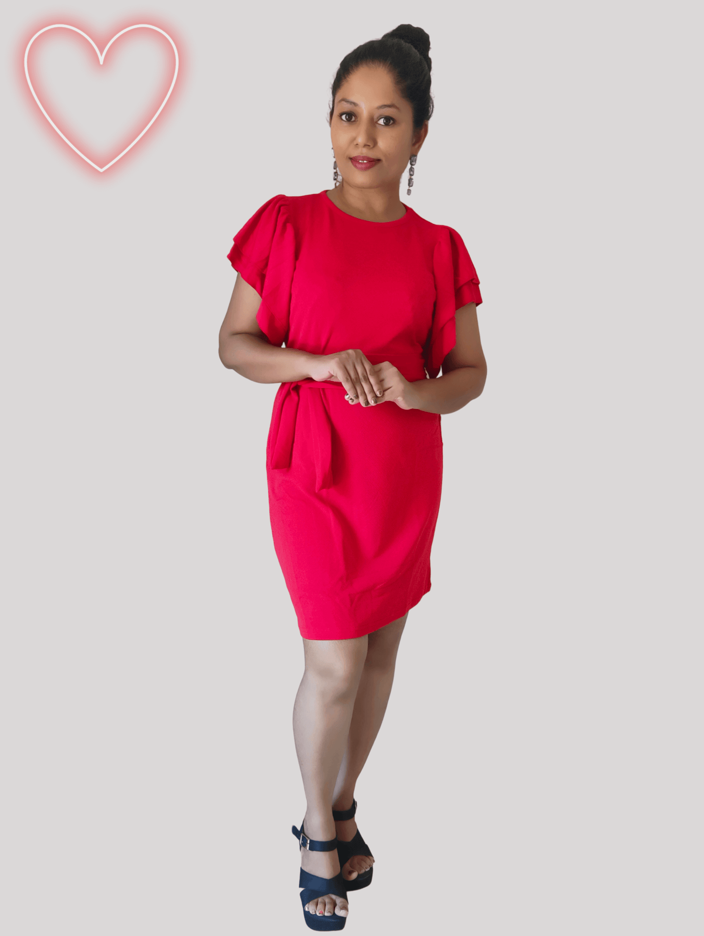 Red Heart Mini Dress