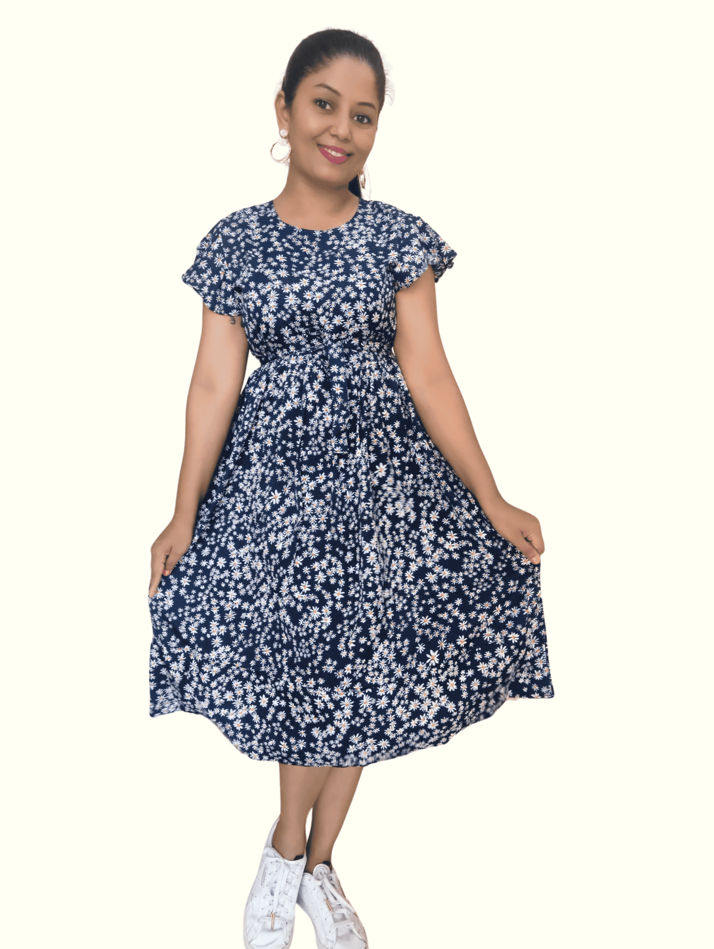 Blue Saavi Midi Dress