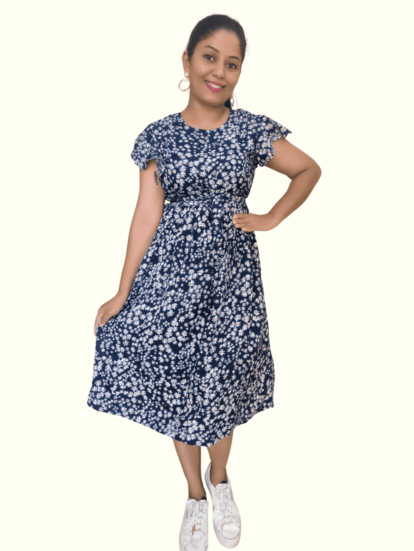 Blue Saavi Midi Dress