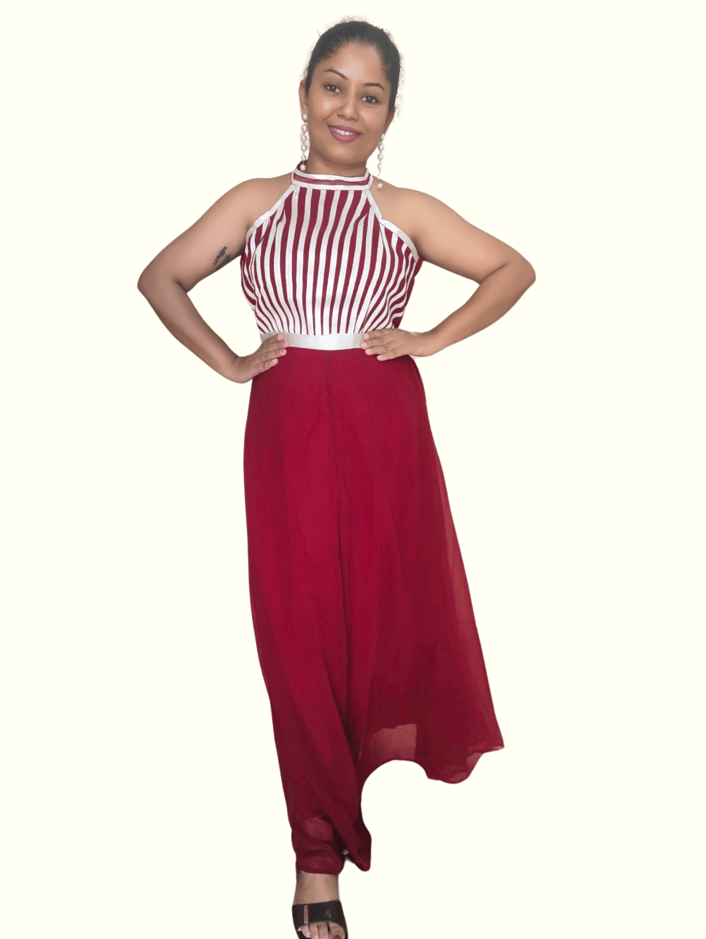 Maroon Jane Maxi Dress