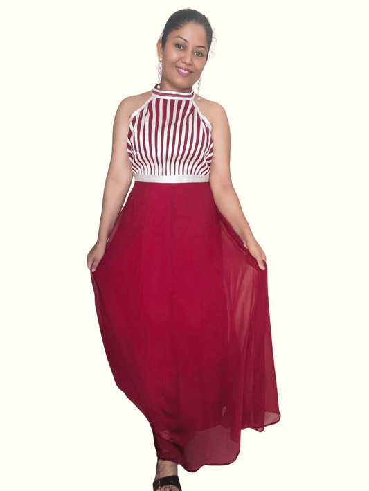 Maroon Jane Maxi Dress