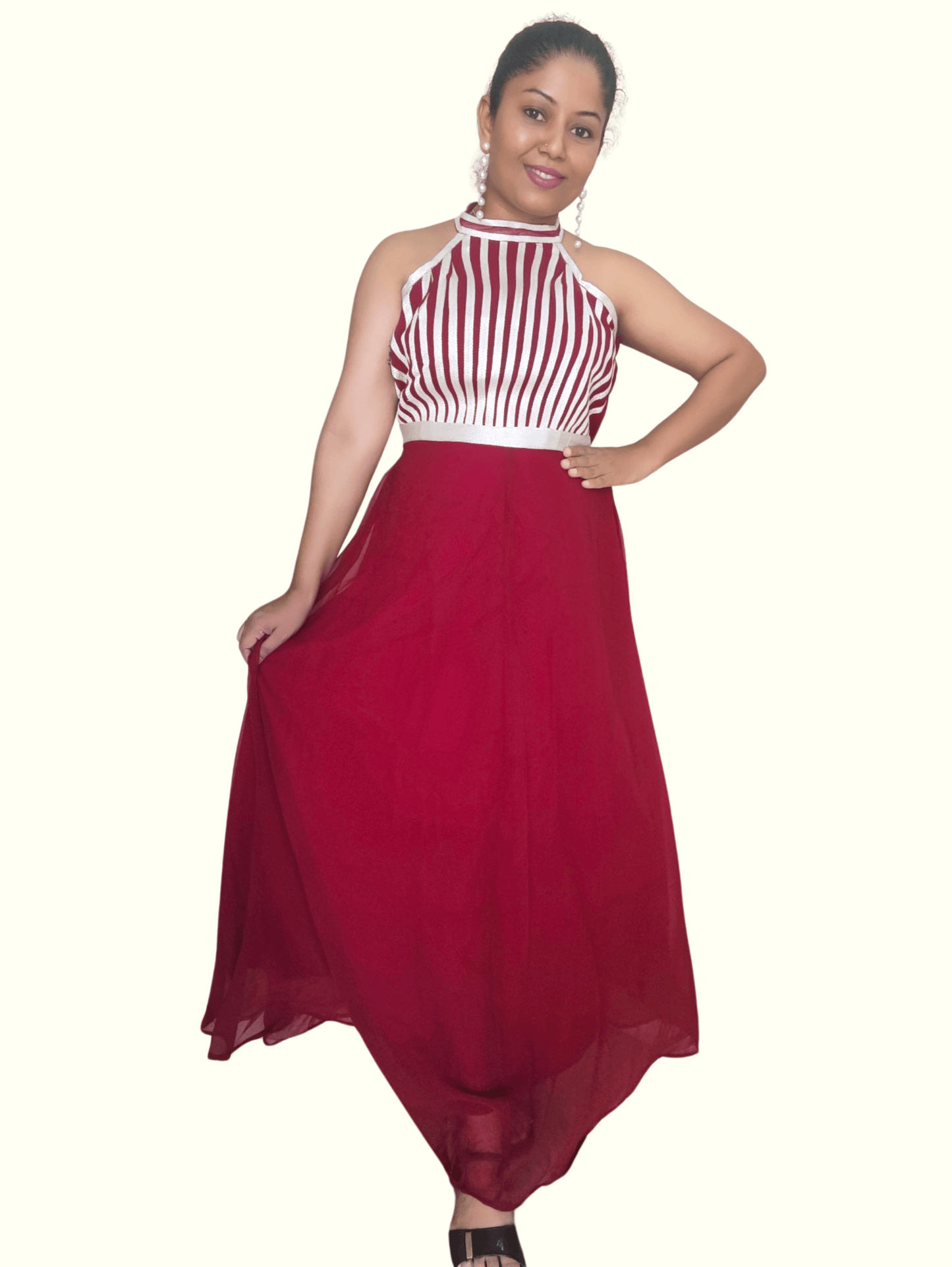 Maroon Jane Maxi Dress