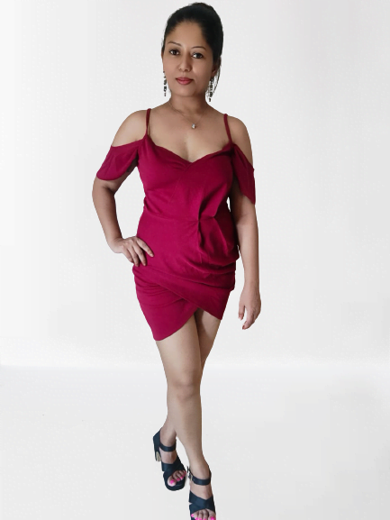 Maroon Love Bodycon Dress