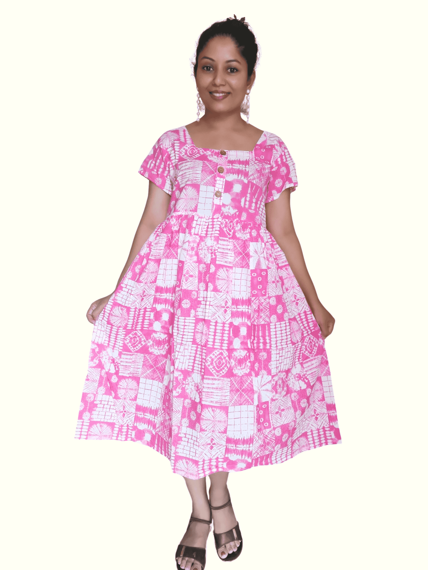 Pink Divya Midi Dress