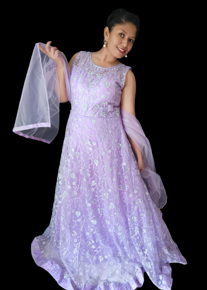 Violet Princess Ballgown