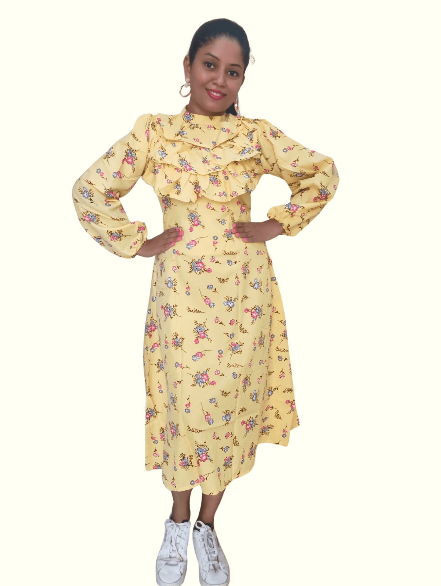 Yellow Raavi Midi Dress