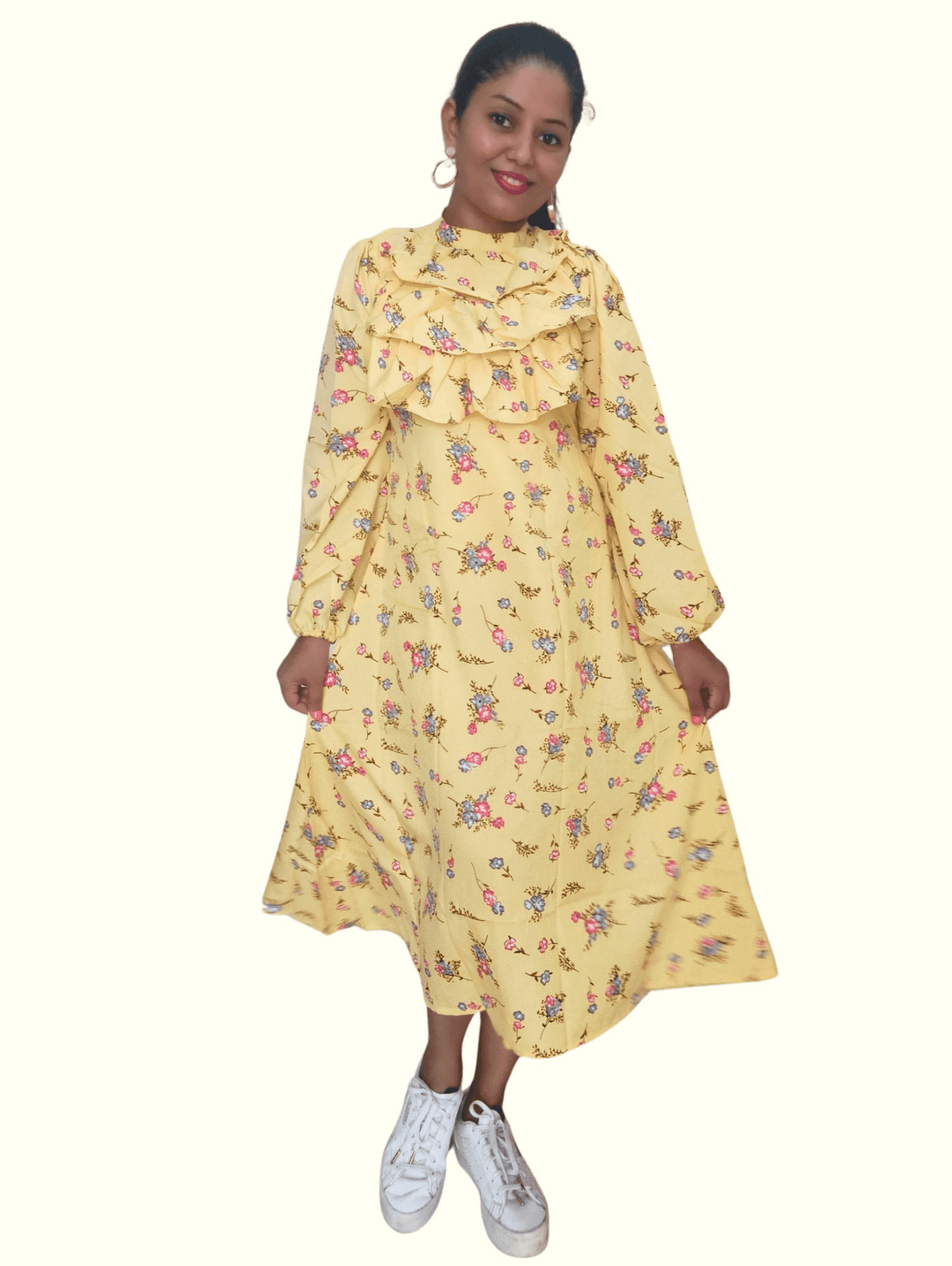 Yellow Raavi Midi Dress