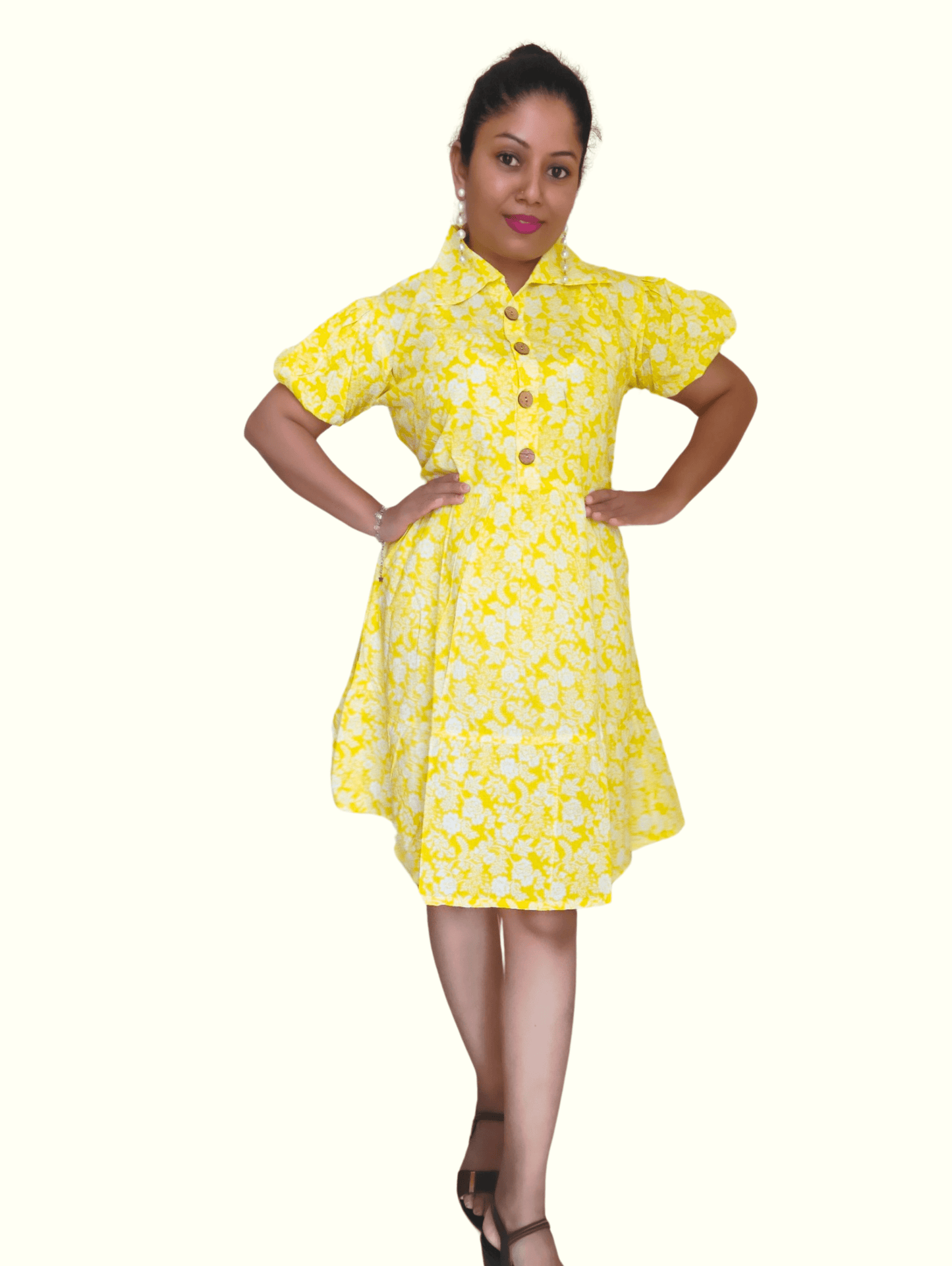 Yellow Radhika Mini Dress