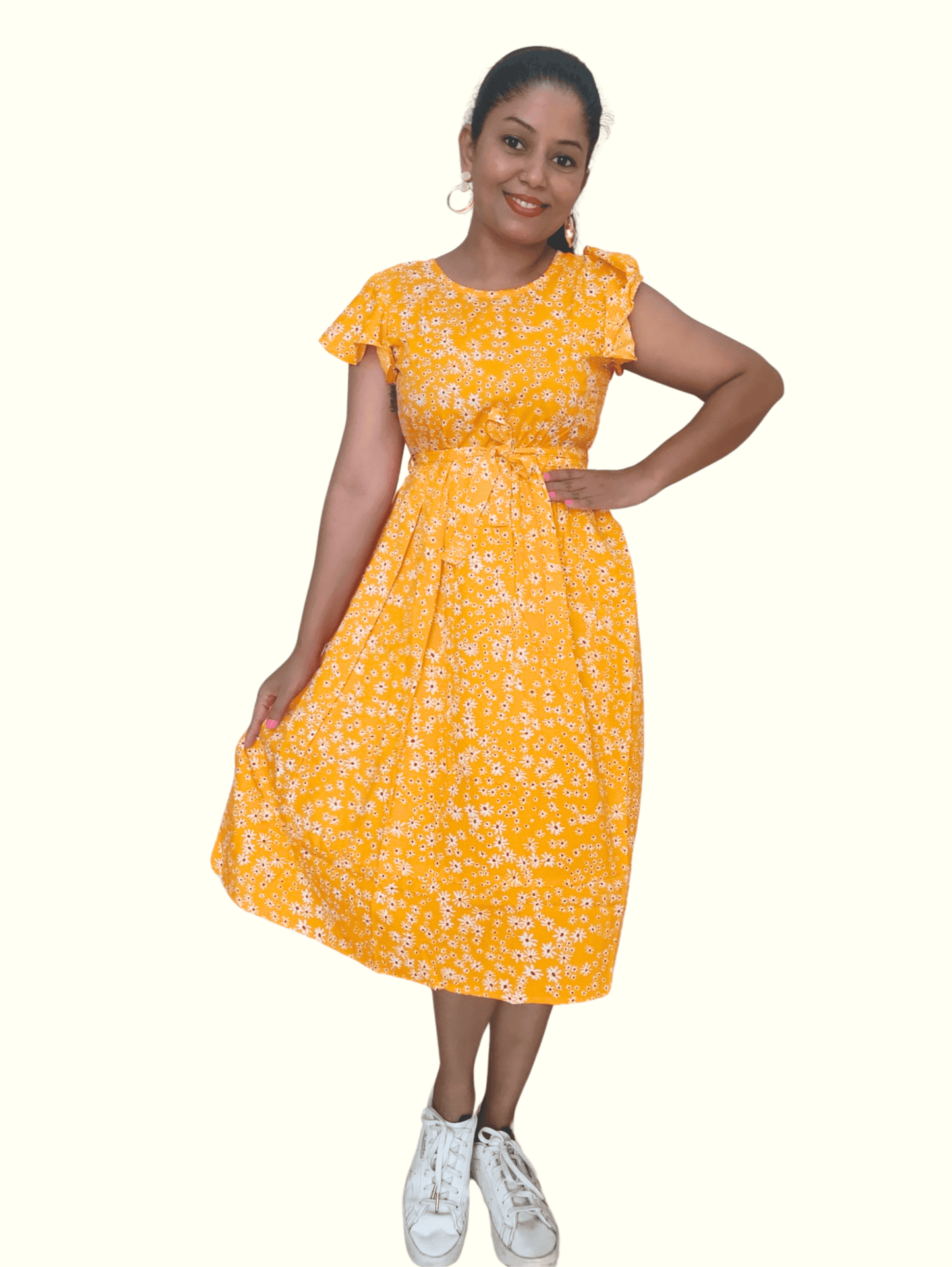 Yellow Saavi Midi Dress