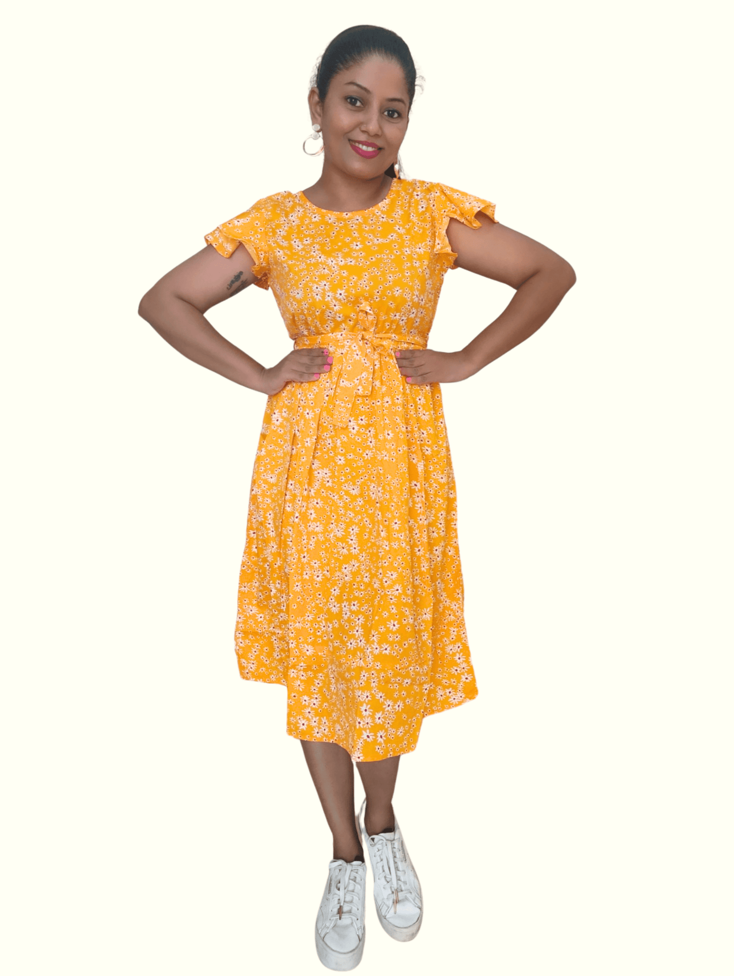 Yellow Saavi Midi Dress