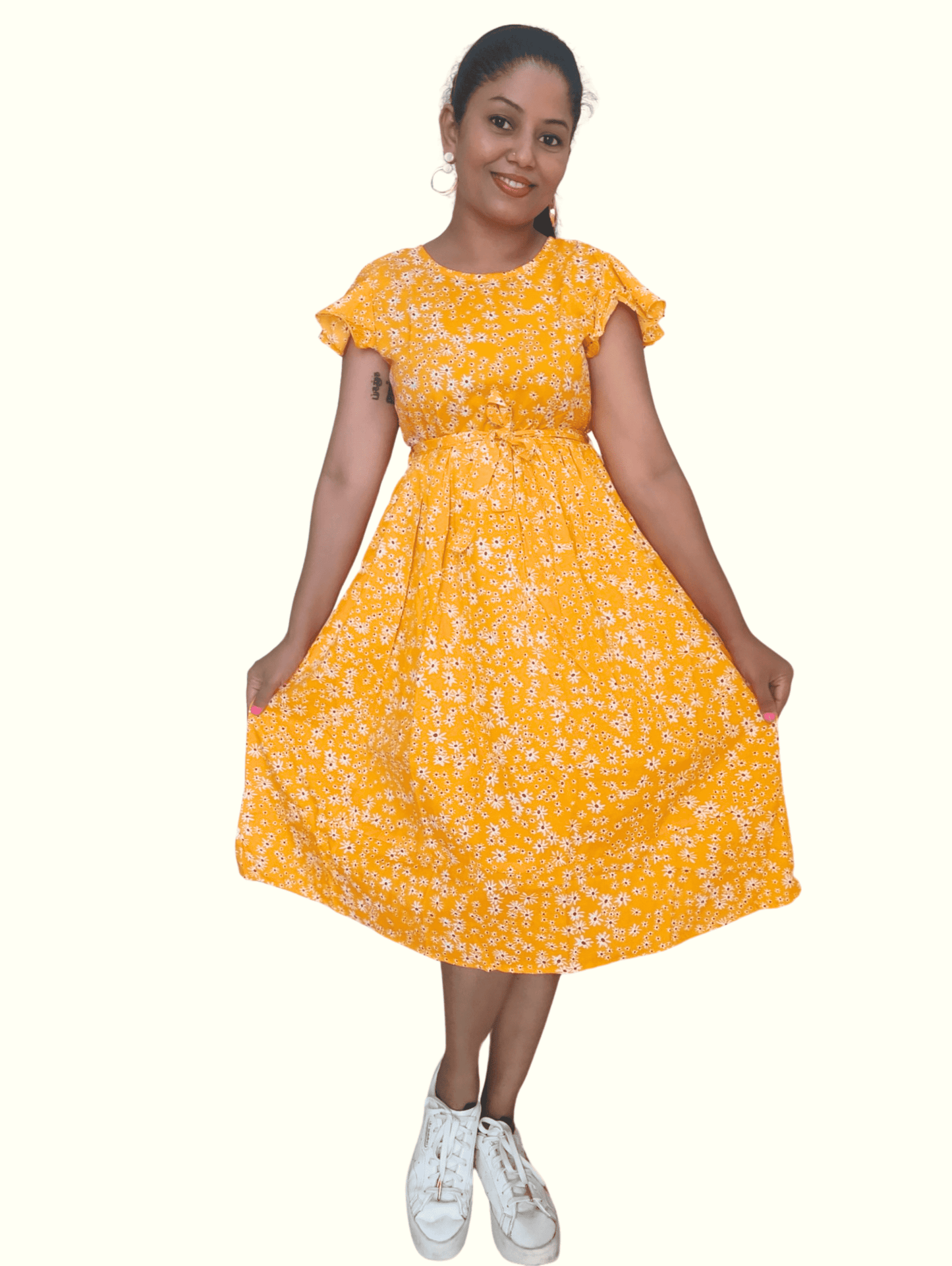 Yellow Saavi Midi Dress